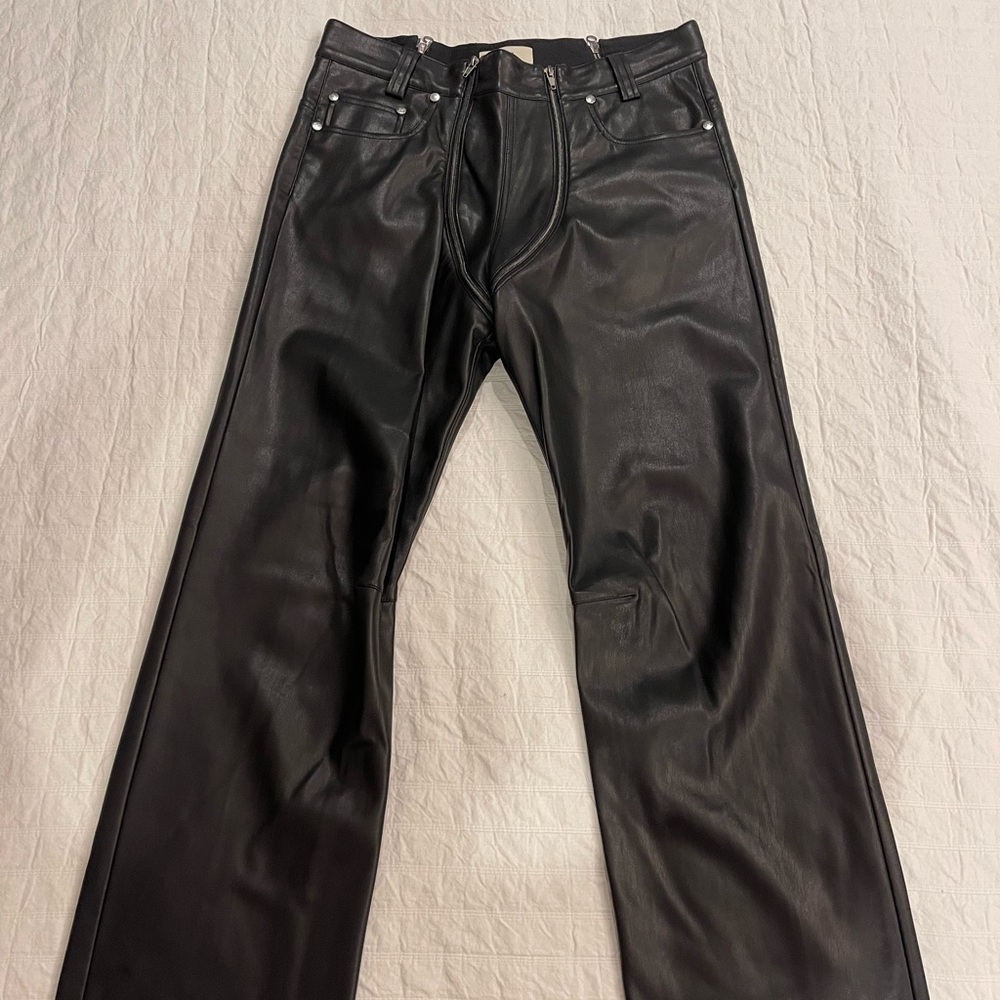 GmbH Lata Faux Leather Zip Pants Size 34